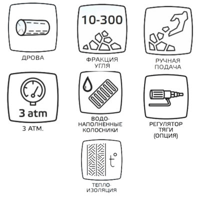 Твердотопливный котел Зота Тополь ВК 22